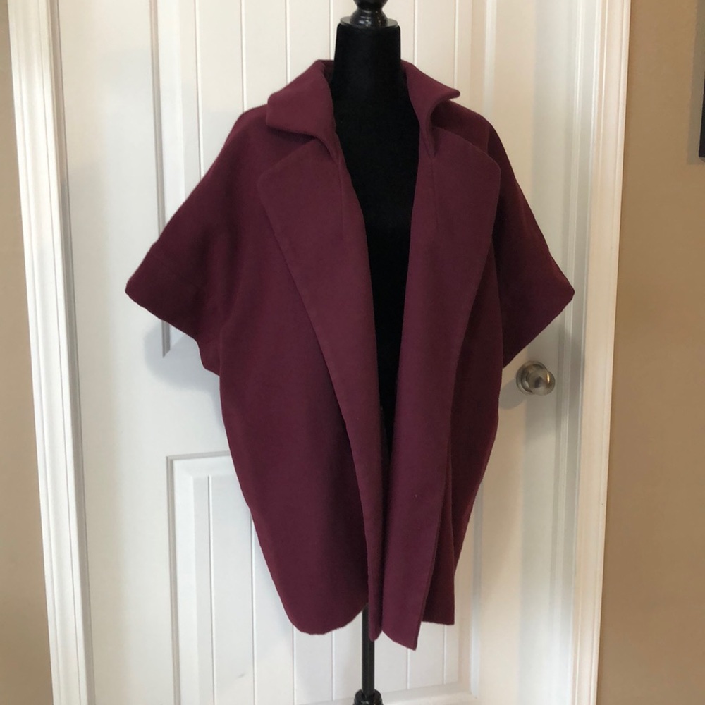 Tracy Reese 1X Maroon Cardigan Jacket